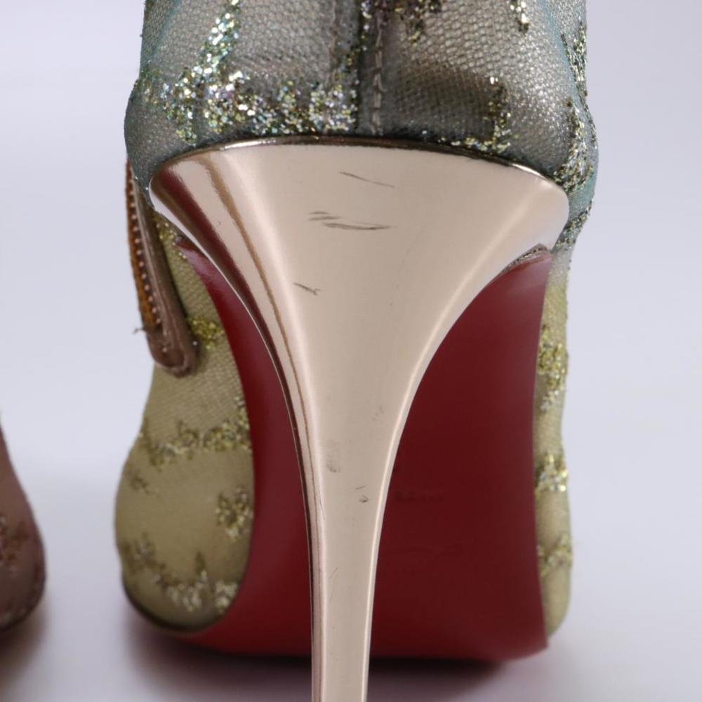 Nancy Bootie 100mm Rete Tulle rainbow glitter Boots Booties C487 - Picture 9 of 12